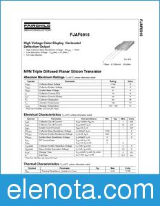 Fairchild FJAF6916 datasheet
