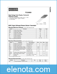 Fairchild  Semiconductor FJL6920 datasheet