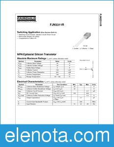 Fairchild FJN3311R datasheet