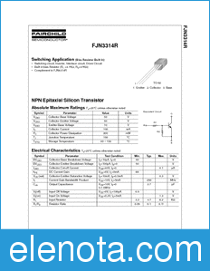 Fairchild FJN3314R datasheet