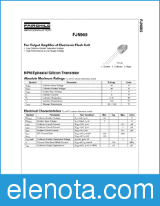 Fairchild FJN965 datasheet