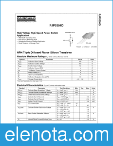 Fairchild FJP5304D datasheet