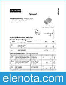Fairchild FJX3003R datasheet