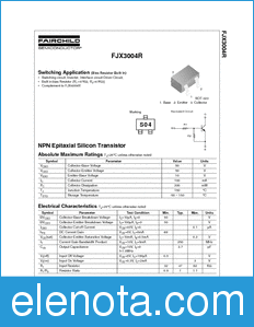Fairchild FJX3004R datasheet