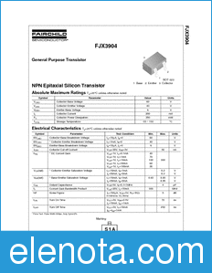 Fairchild FJX3904 datasheet