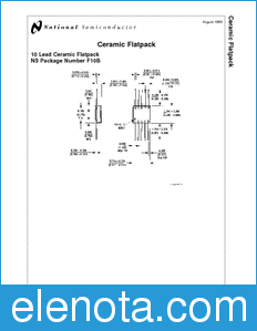 National Semiconductor FLATPACK datasheet