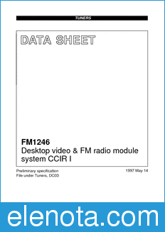 Philips FM1246 datasheet