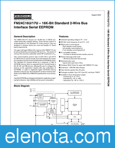 Fairchild FM24C16UF datasheet