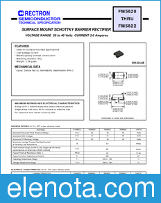 Rectron FM5822-W datasheet
