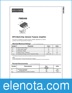 Fairchild FMBA06 datasheet
