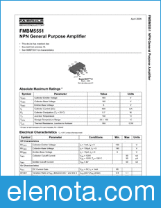 Fairchild FMBM5551 datasheet