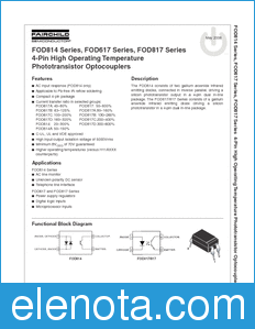 Fairchild FOD617B datasheet