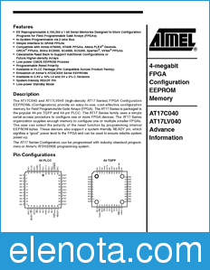 Atmel FPGA Configuration Memory - Data Sheets datasheet