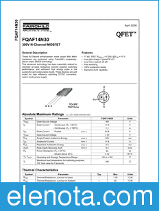 Fairchild FQAF14N30 datasheet