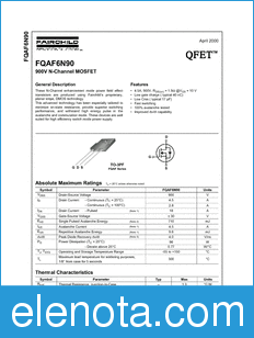 Fairchild FQAF6N90 datasheet