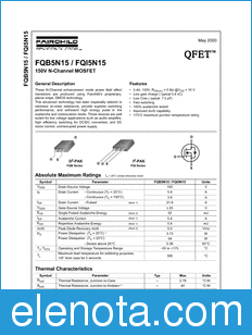 Fairchild FQB5N15 datasheet