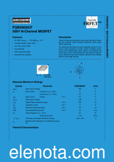 Fairchild FQB5N50CF datasheet