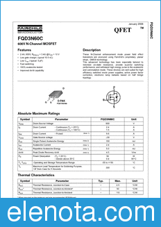 Fairchild FQD3N60C datasheet