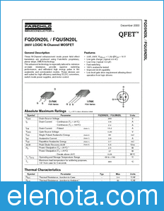 Fairchild FQD5N20L datasheet