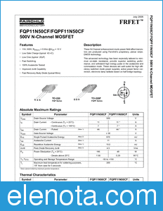 Fairchild FQP11N50CF datasheet