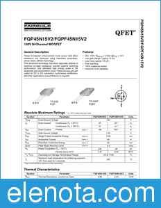 Fairchild FQP45N15V2 datasheet