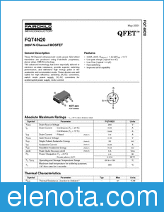 Fairchild FQT4N20 datasheet