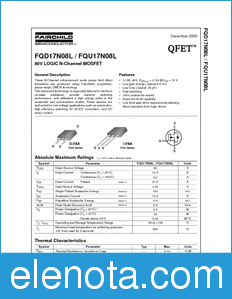 Fairchild FQU17N08L datasheet