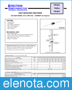 Rectron FR301-B datasheet