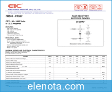 EIC FR502 datasheet