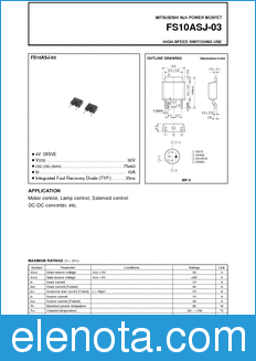 Mitsubishi FS10ASJ-03 datasheet