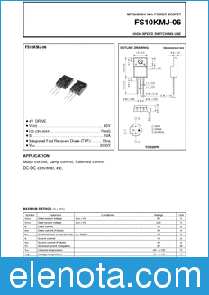 Mitsubishi FS10KMJ-06 datasheet