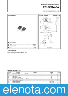 Mitsubishi FS16KMA-5A datasheet