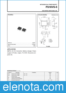 Mitsubishi FS16VS-5 datasheet
