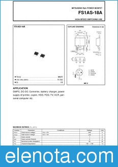 Mitsubishi FS1AS-18A datasheet