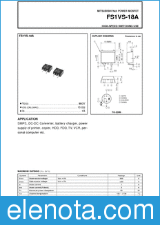 Mitsubishi FS1VS-18A datasheet
