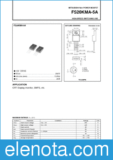 Mitsubishi FS20KMA-5A datasheet