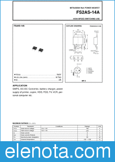 Mitsubishi FS2AS-14A datasheet