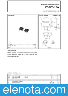 Mitsubishi FS2VS-16A datasheet