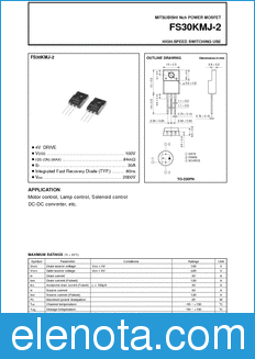 Mitsubishi FS30KMJ-2 datasheet