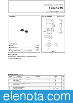 Mitsubishi FS50AS-03 datasheet