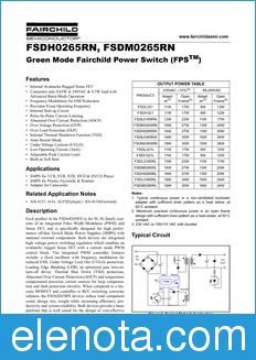 Fairchild FSDH0265RN datasheet