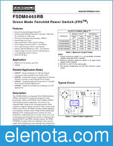 Fairchild FSDM0465RB datasheet
