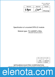 Mitsubishi FU-445SDF-X1MXX datasheet