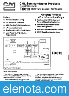 CML FX013 datasheet