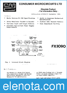 CML FX3090 datasheet