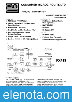 CML FX419 datasheet