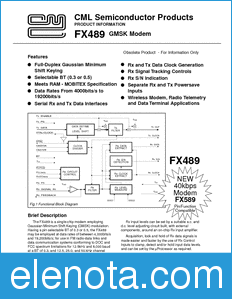 CML FX489 datasheet