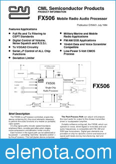 CML FX506 datasheet