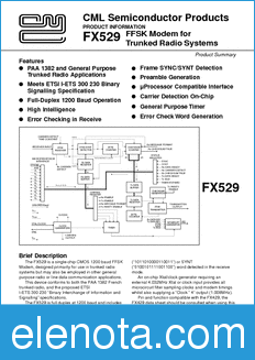 CML FX529 datasheet