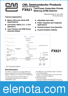 CML FX621 datasheet